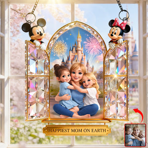 Happiest Mom On Earth Suncatcher - Custom Photo Gifts For Moms 05naqn060426-Homacus