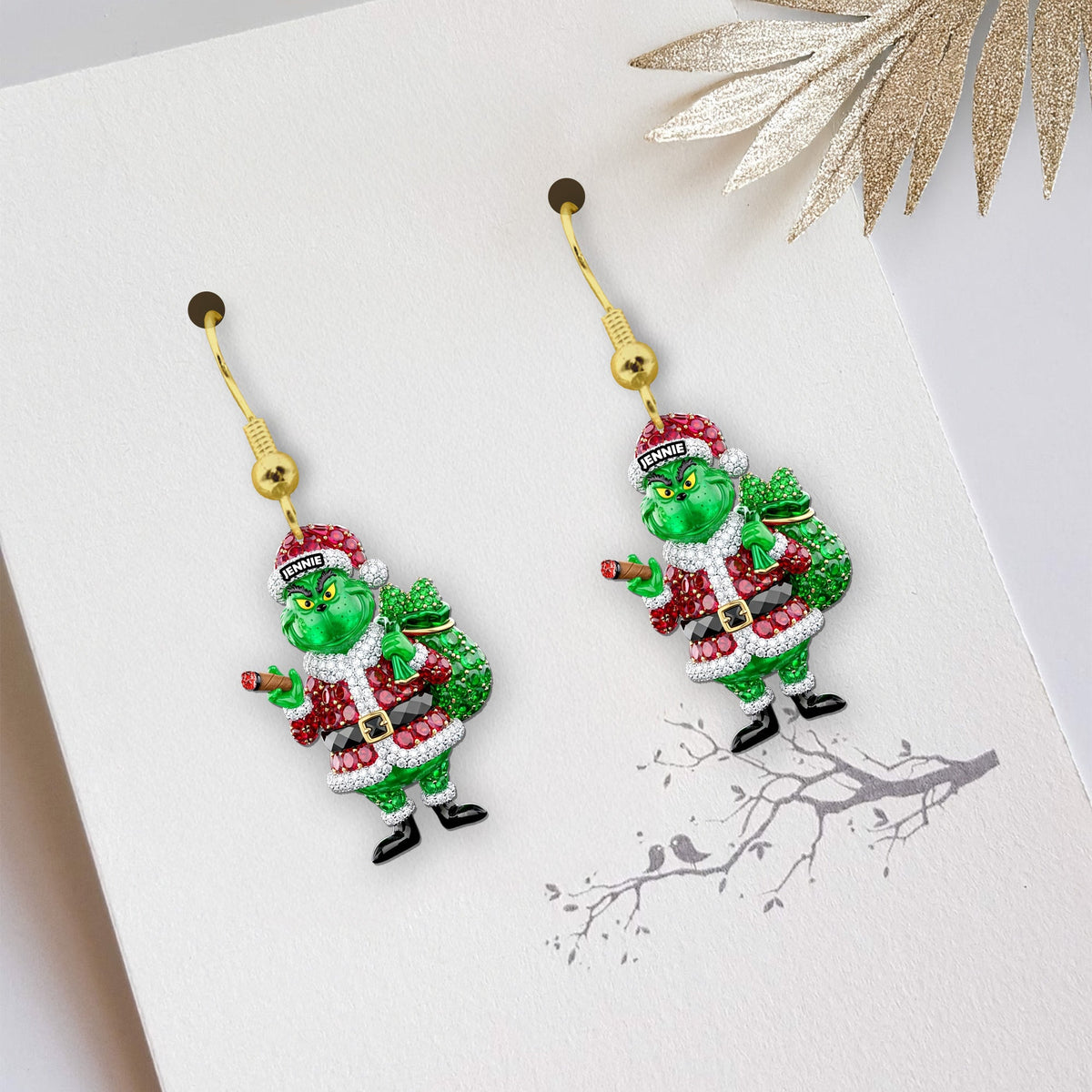Green Monster Earrings - Personalized Gifts For Herb Lovers 03tomg160725-Homacus