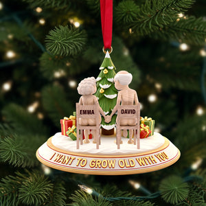 Growing Old Together Wood Ornament - Personalized Gifts For Couples 07OHLU131125-Homacus