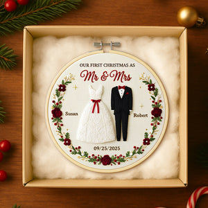 Couple Wedding Christmas Ornament Personalized Gifts For Couple 10PGDT041125-Homacus