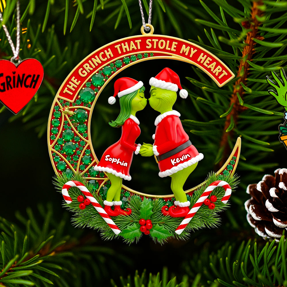 Green Couple Christmas Ornament - Personalized Gifts For Couple 02TODT160825-Homacus