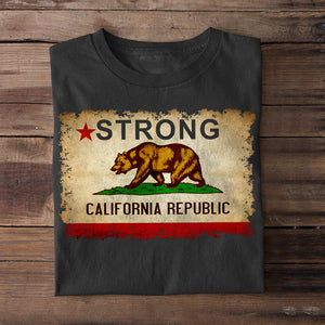 Pray for California Los Angeles Fire Strong Flag Shirt-Homacus