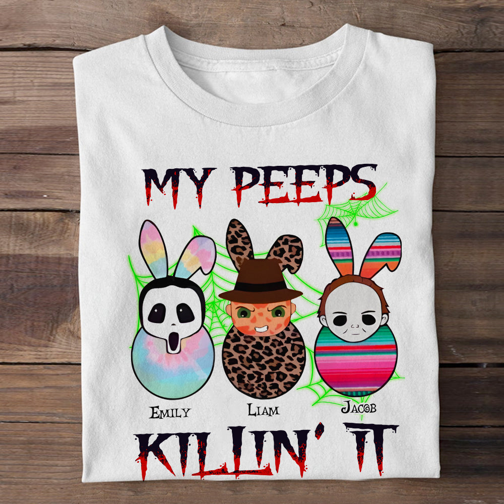 Personalized Gifts For Family Shirt My Peeps Killin It 01KAPU210224-Homacus