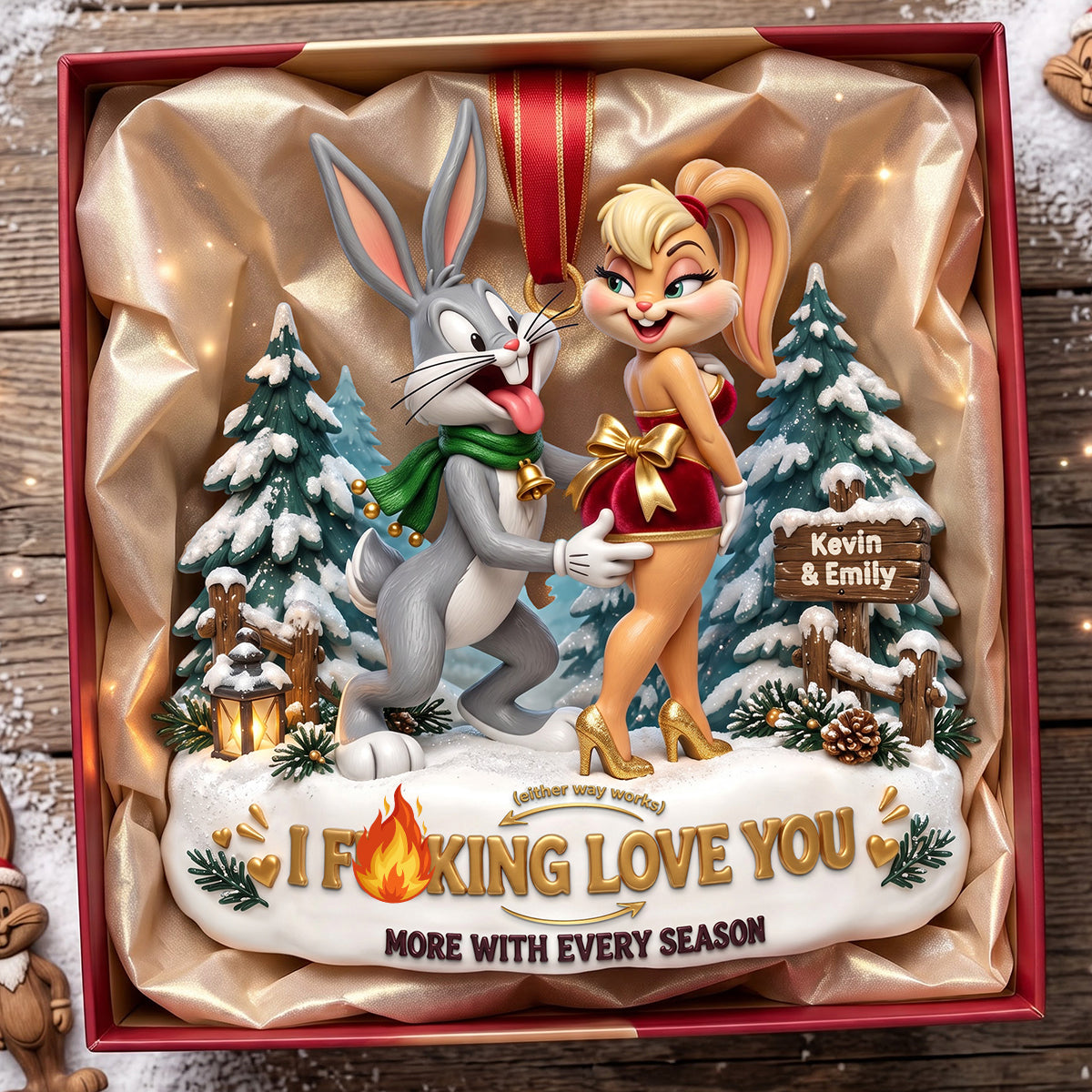 Sassy Couple Acrylic Ornament - Personalized Christmas Gift For Couples 02QHTA170926-Homacus