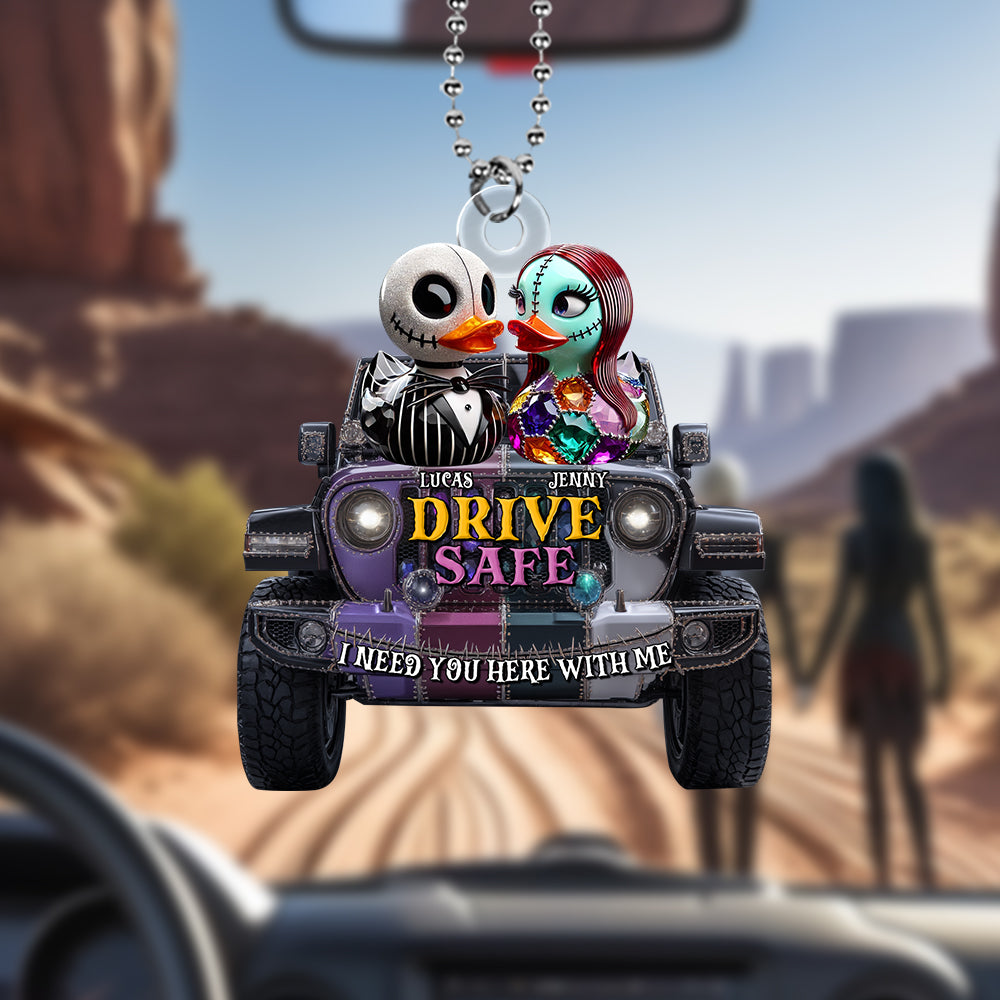 Horror Offroad Couple Car Ornament - Personalized Gifts For Couple 02tgtn280525-Homacus