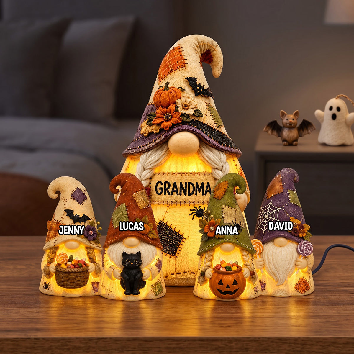 Gnome Grandma Acrylic Light Box - Personalized Halloween Gifts 03natn110826-Homacus