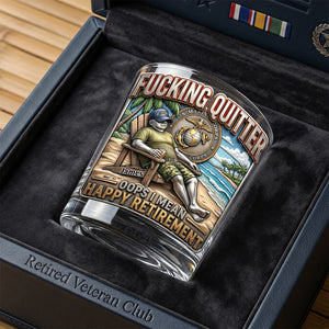 Veteran Retirement Round Glass – Military Retirement Gift 01huta080626-Homacus