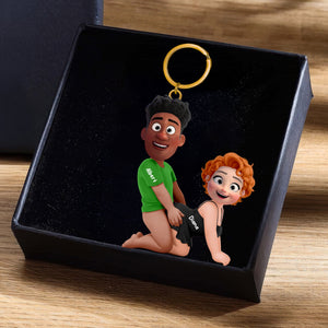Naughty Couple Keychain - Personalized Gifts For Couple 05naqn140126-Homacus