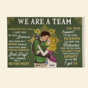 Personalized Gifts For Couple Canvas Print We Are A Team 06XQQN051224HG-Homacus