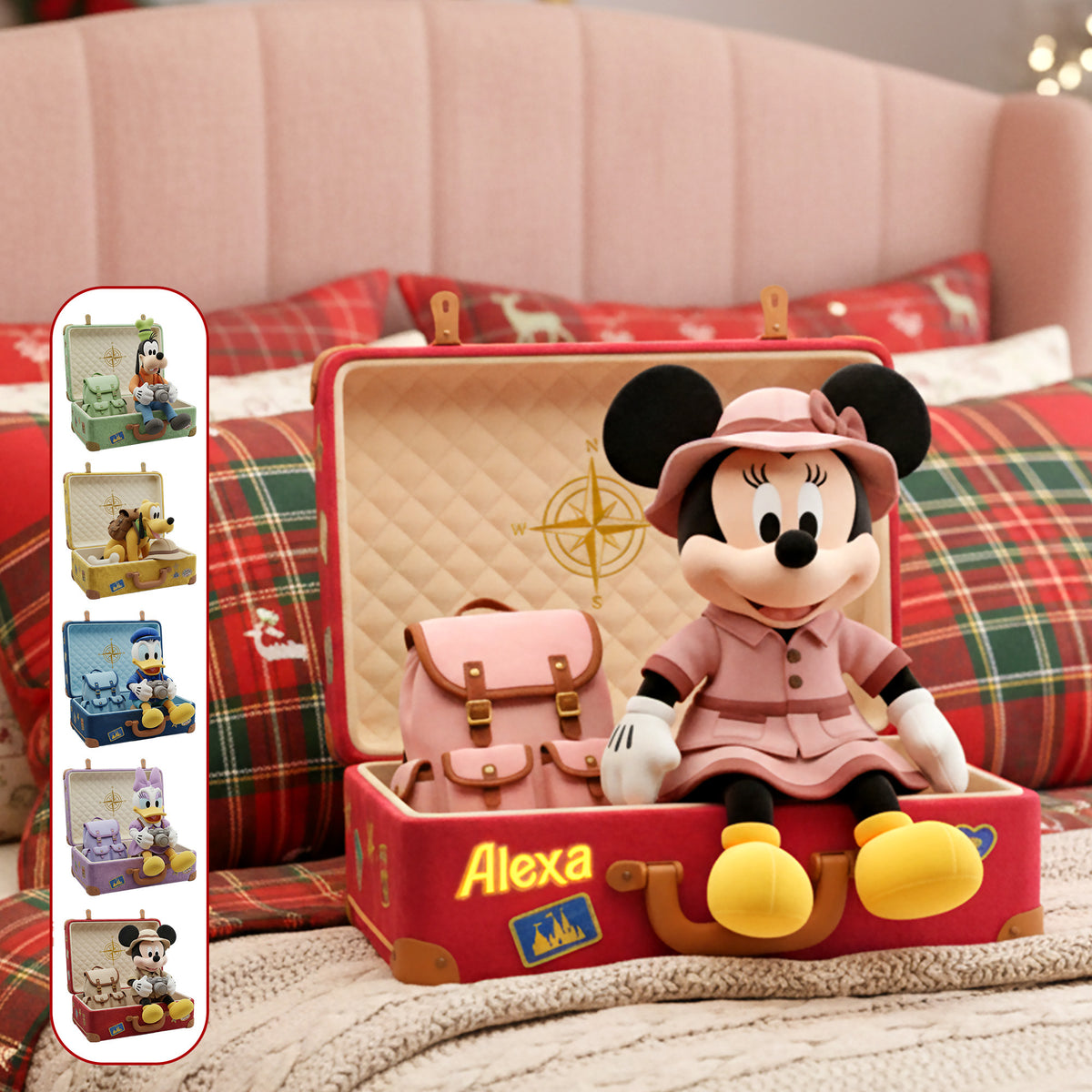 Travel Suitcase Shape Pillow - Personalized Gifts 07pamg111125-Homacus