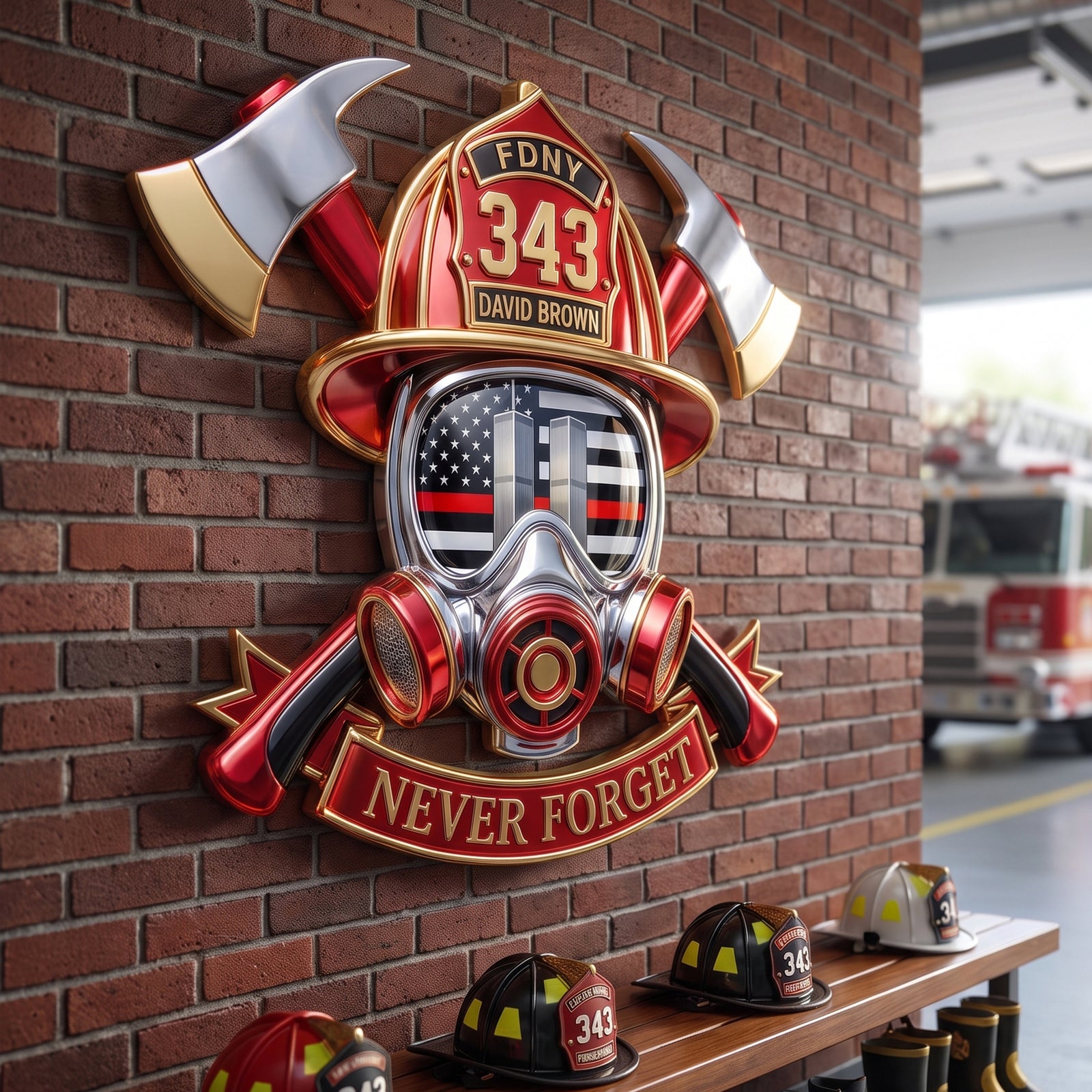 Never Forget Cut Metal Sign - Personalized Gifts For Firefighter 01huqn280726-Homacus
