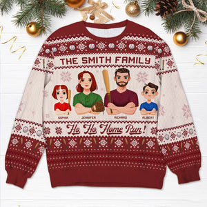 Personalized Christmas Gifts For Baseball Family Ugly Sweater 07kaqn031024hg-Homacus