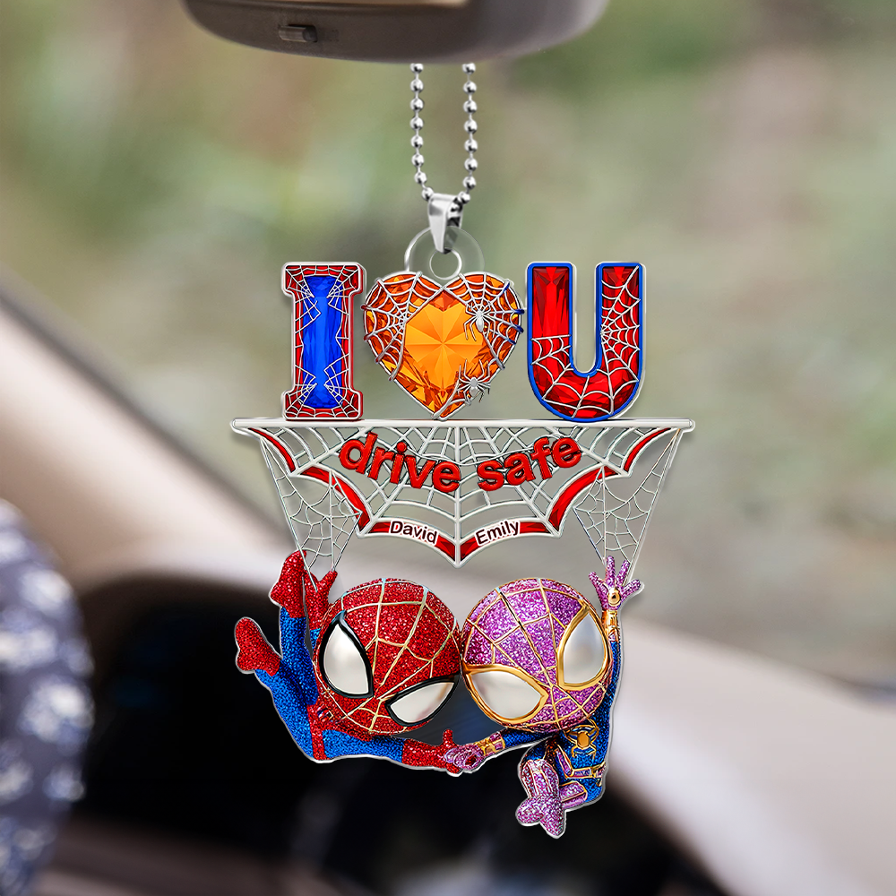 Wall-Crawler Couple Car Ornament - Personalized Gifts For Couple 06tgpu110625-Homacus