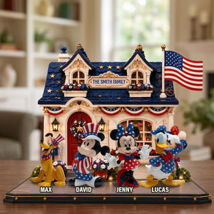Patriotic Storybook Family Acrylic Plaque - Personalized 250th Anniversary Gift For Family 02TOTN010626