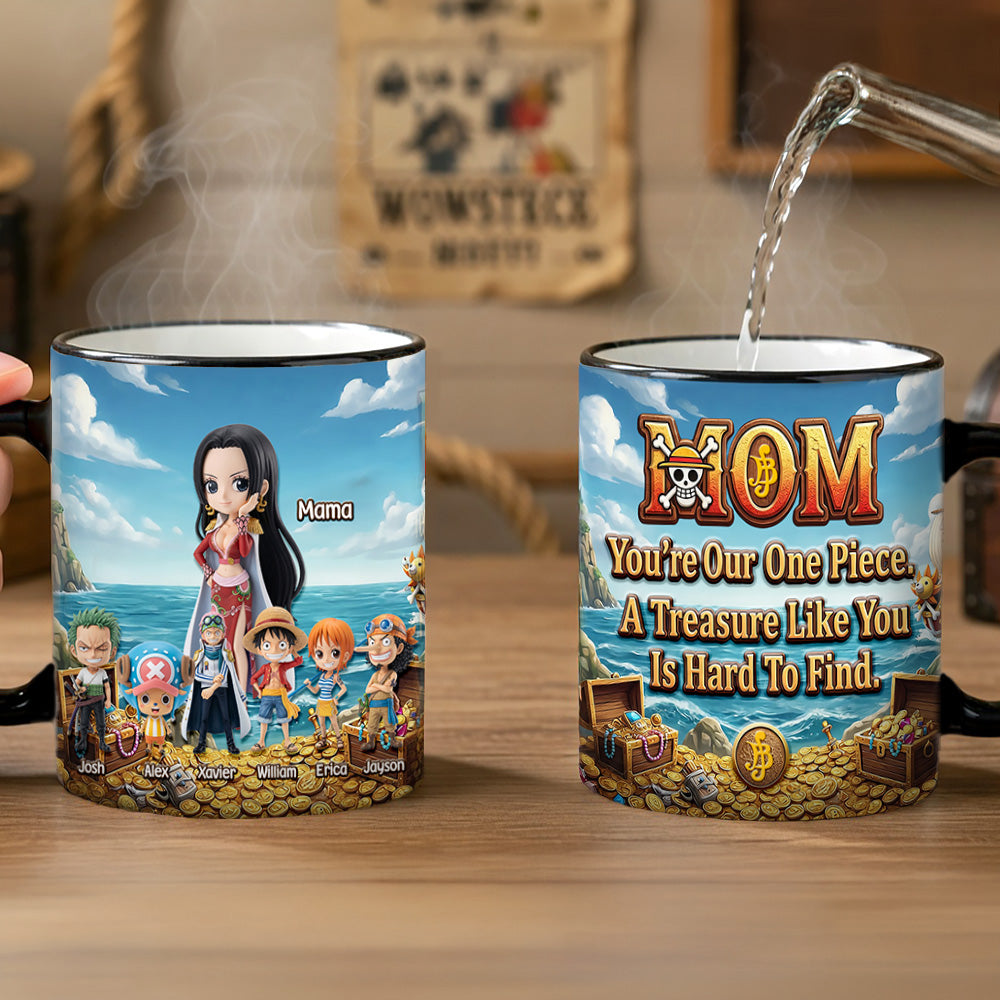 Mom & Her Tiny Treasures Magic Coffee Mug - Personalized Gifts For Mom 011HUMG260326-Homacus