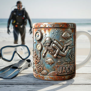 Ocean Adventure Coffee Mug – Personalized Gifts For Scuba Diving Lovers 04tglu151225-Homacus