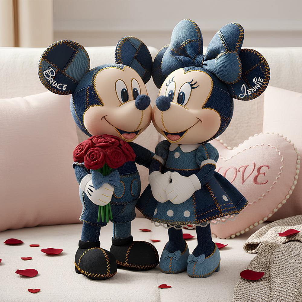 Matching Denim Outfit Couple Pillow - Personalized Gift For Couples 03PGDT031225-Homacus