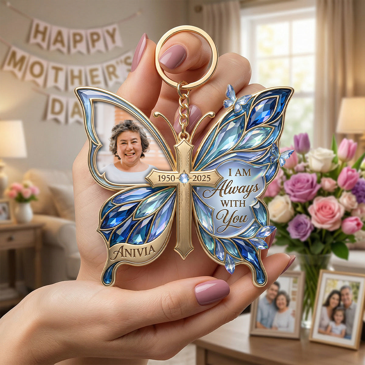 Custom Photo Loving Memory Butterfly Keychain - Personalized Gifts For Loved Ones 02patn060426-Homacus