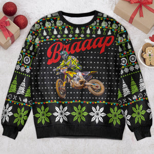 Custom Photo Ugly Sweater Gifts For Motorcross Lover 04ACDT041024-Homacus