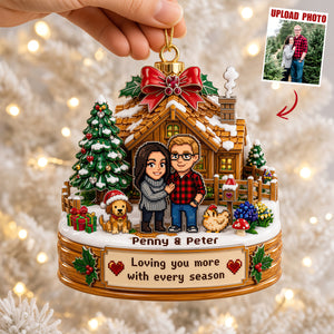 Pixel Farm Couple Acrylic Ornament - Custom Photo Christmas Gifts For Couple 04qhdt280826-Homacus
