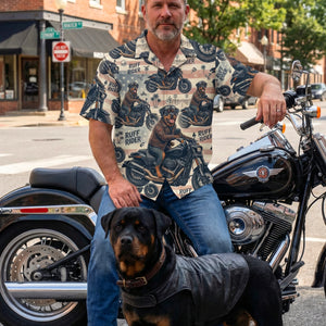 Biker Dog Hawaiian Shirt - Custom Photo Gifts 02QHQN200326-Homacus