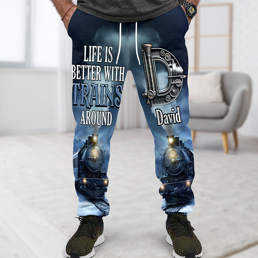 Train Life - Custom Alphabet Letter Sweatpants 05xqqn140225-Homacus
