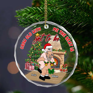 Old Couple Ornament - Naughty & Naked Couple - Personalized Gifts For Couple-Homacus