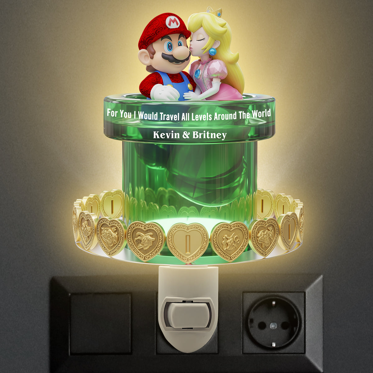 Gamer Couples Acrylic Night Light Personalized Gift For Couple 03TGDT160625-Homacus