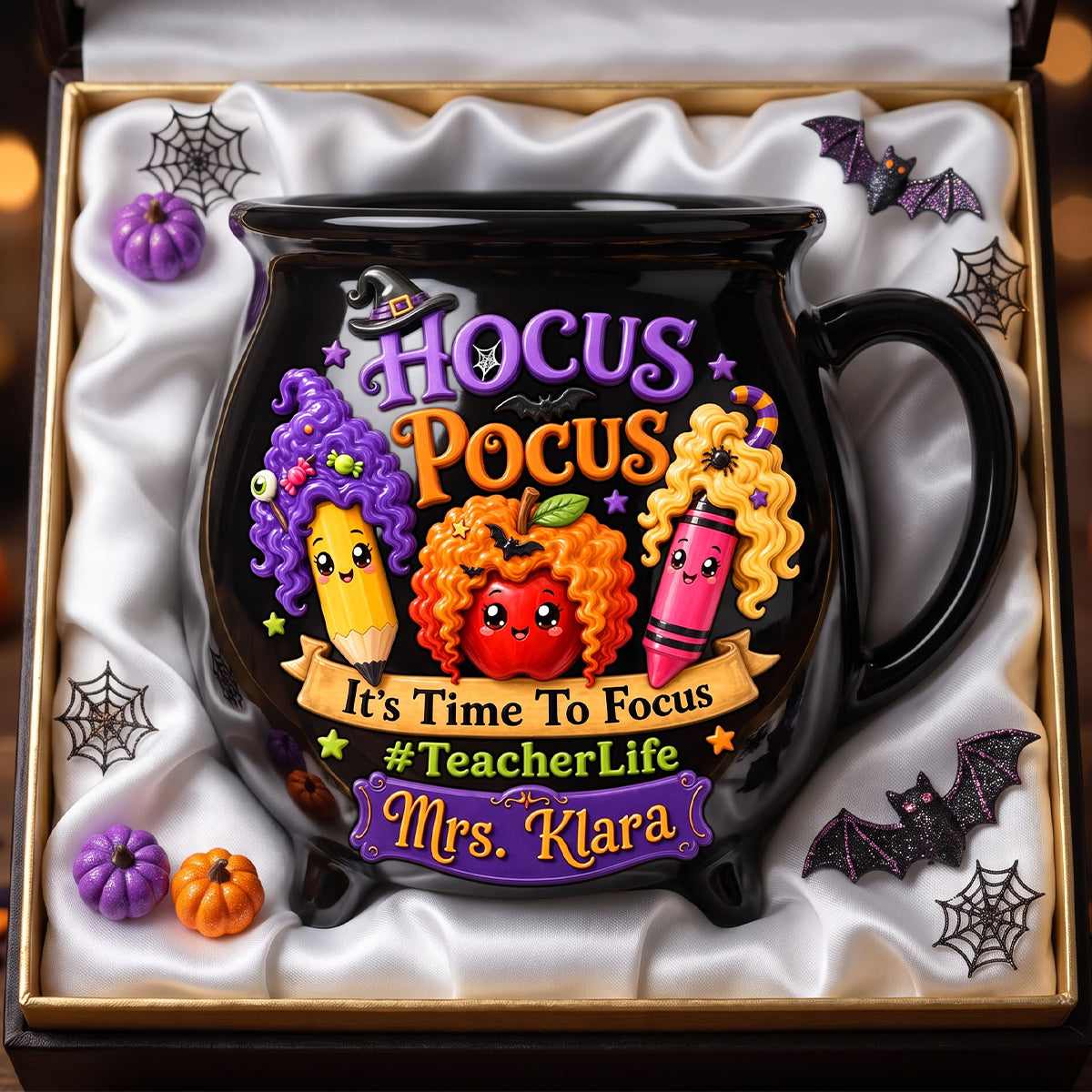 Teacher Life Halloween Cauldron Mug - Personalized Gifts For Teacher 03HUDH290826-Homacus