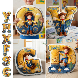 Lovely Character Initial Letter Custom Shaped Pillow - Personalized Gifts For Kids 01namg171225-Homacus