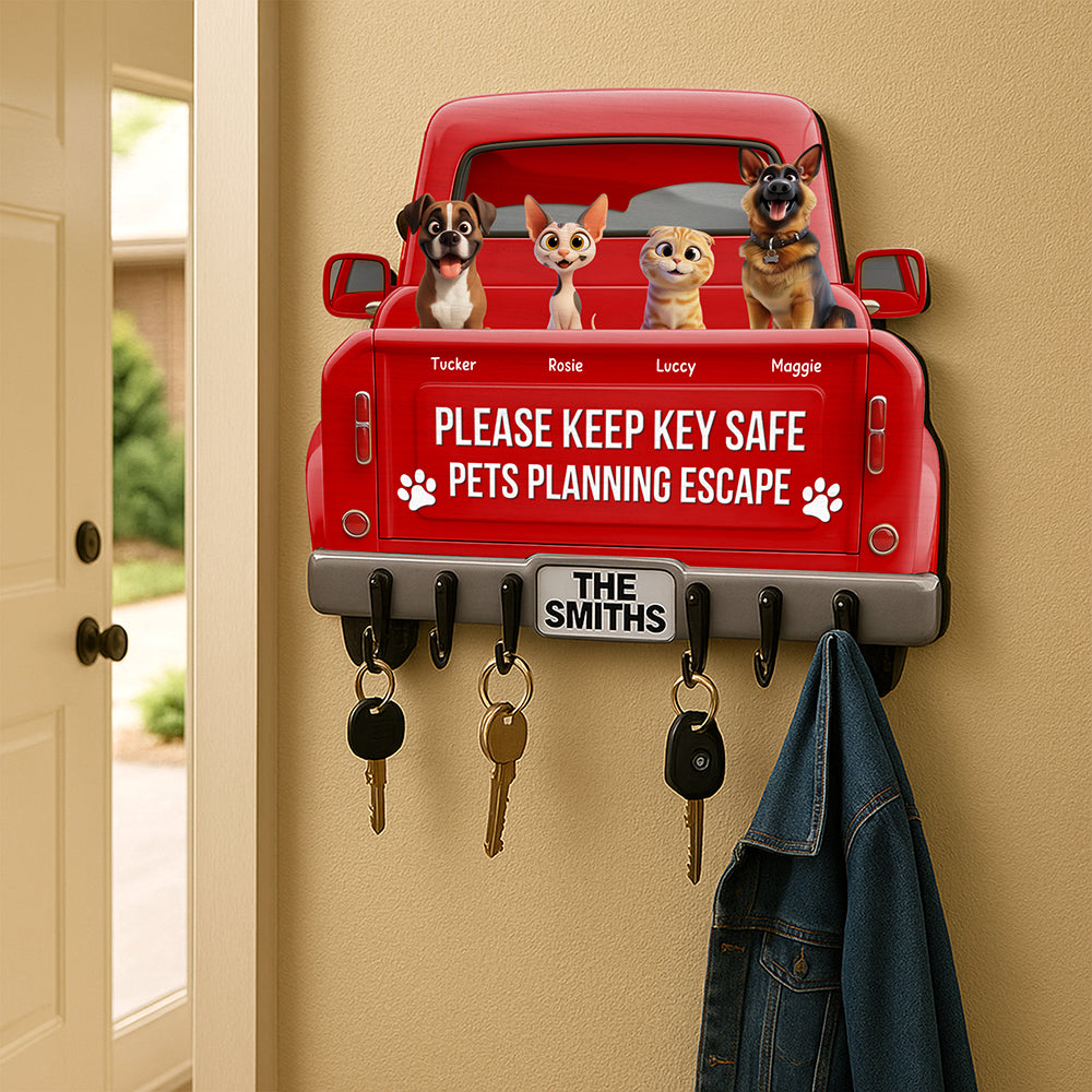 Pets Planning Escape Truck Key Hanger - Personalized Gifts For Pet Lovers 01tgqn270625-Homacus