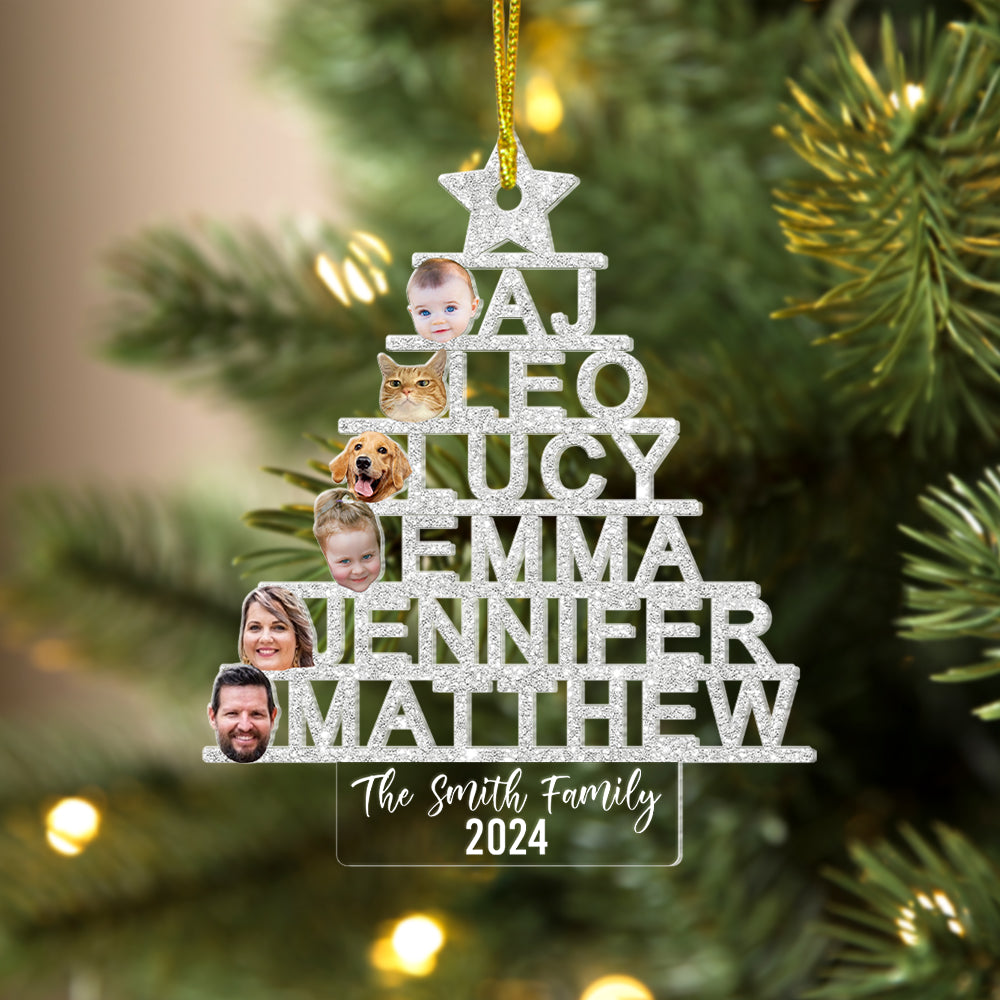 Custom Photo Gifts For Family Names Christmas Tree Ornament 03qhtn081024-Homacus