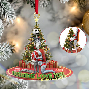 Personalized Gifts For Christmas, Naughty Couple Acrylic Ornament 01ohmg240925-Homacus