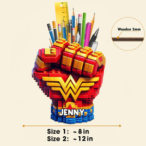 Super Fist Bump Wooden Pen Holder - Personalized Gifts For Kids 03ohtn240725-Homacus