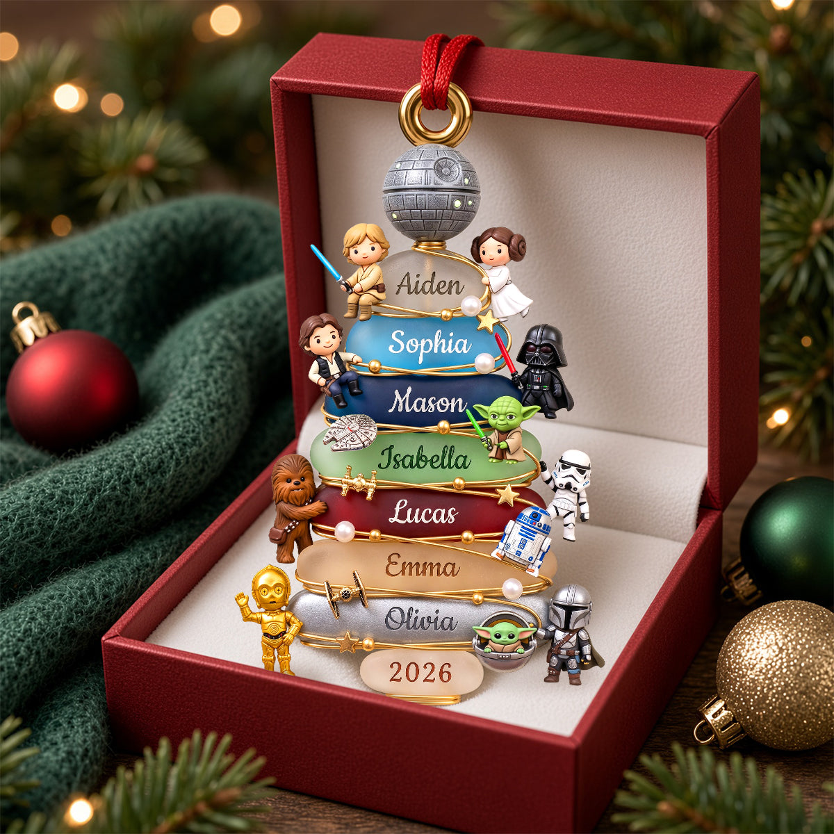 Space Adventure Family Christmas Ornament - Personalized Gifts For Family 05NADH081026-Homacus