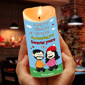 Personalized Gifts For Couple LED Candle 02TOMH251124DA-Homacus