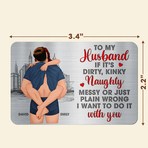 Personalized Gift For Naughty Couple Aluminum Wallet Card 02OHQN271224HG-Homacus