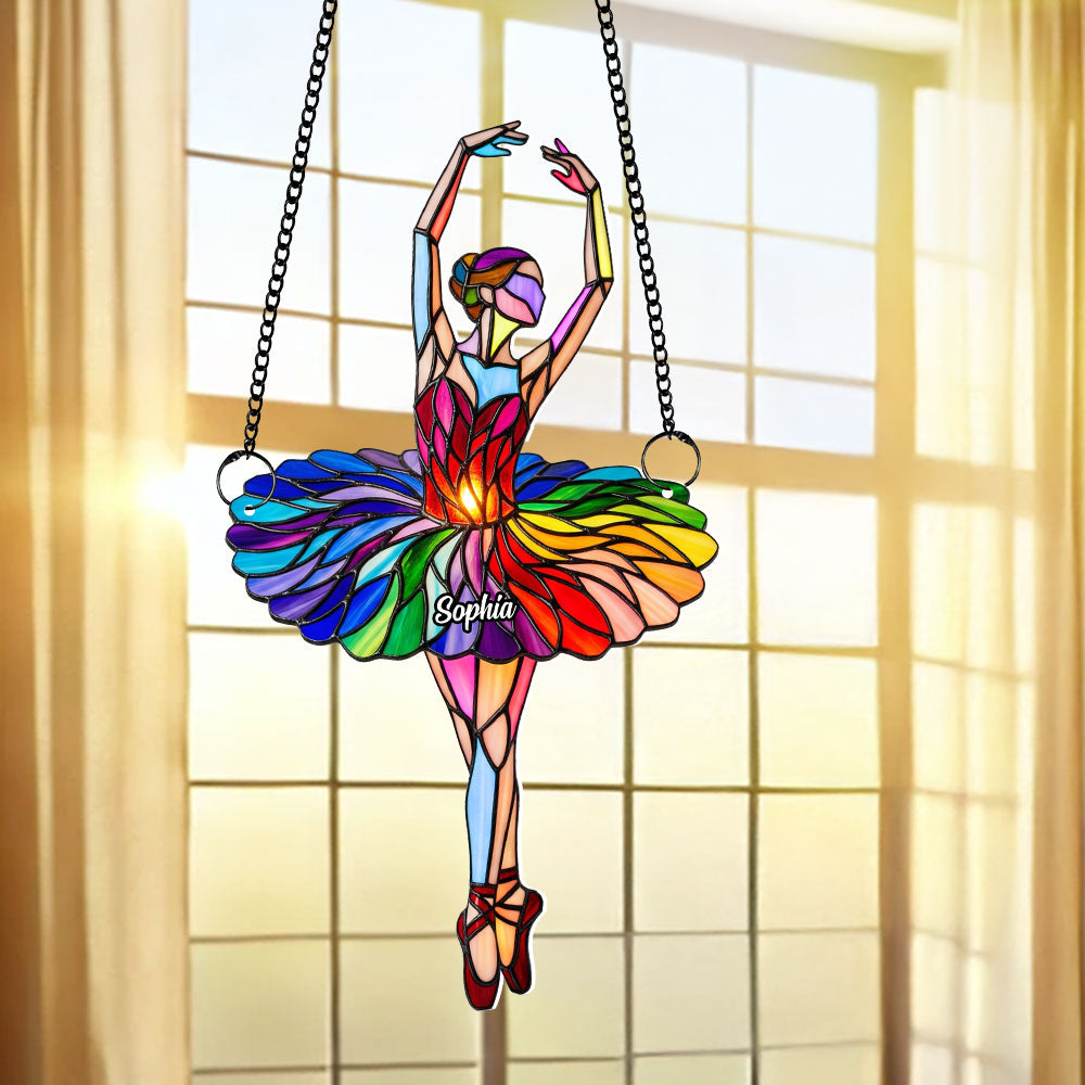 Ballet Girl Suncatcher - Personalized Gifts For Ballet Lovers 01natn080725-Homacus