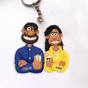 Personalized Gifts For Couple Keychain 061ACPU121124PA-Homacus