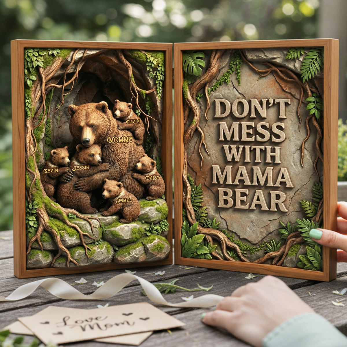 Mama Bear Acrylic Plaque - Personalized Gifts For Mom 02hyta100226-Homacus