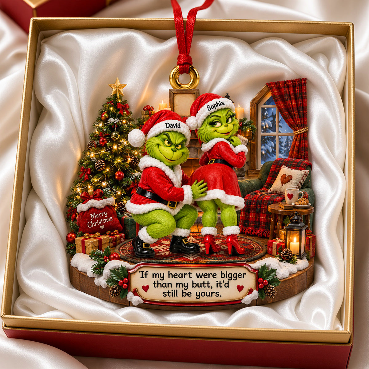 Grouchy Mischief Couples Acrylic Ornament - Personalized Christmas Gifts For Couples 04nadh160926-Homacus