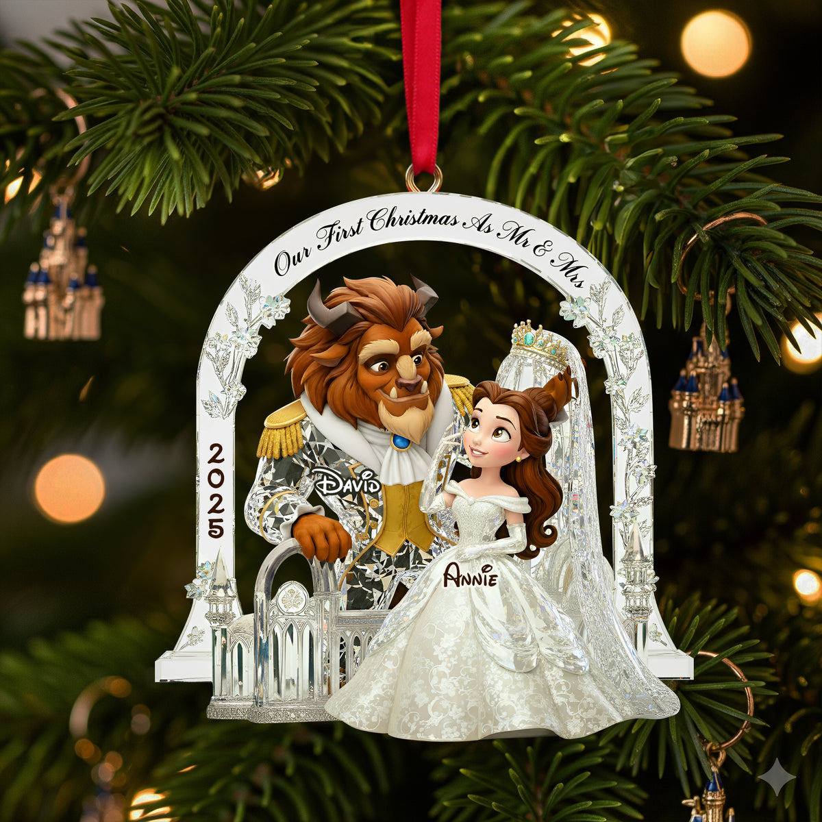 Couple's First Christmas Acrylic Ornament - Personalized Christmas Gifts For Couple 01TGLU170925-Homacus