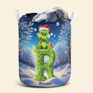 Personalized Gifts For Christmas Laundry Basket Alphabet Laundry Basket 03KAQN151124-Homacus