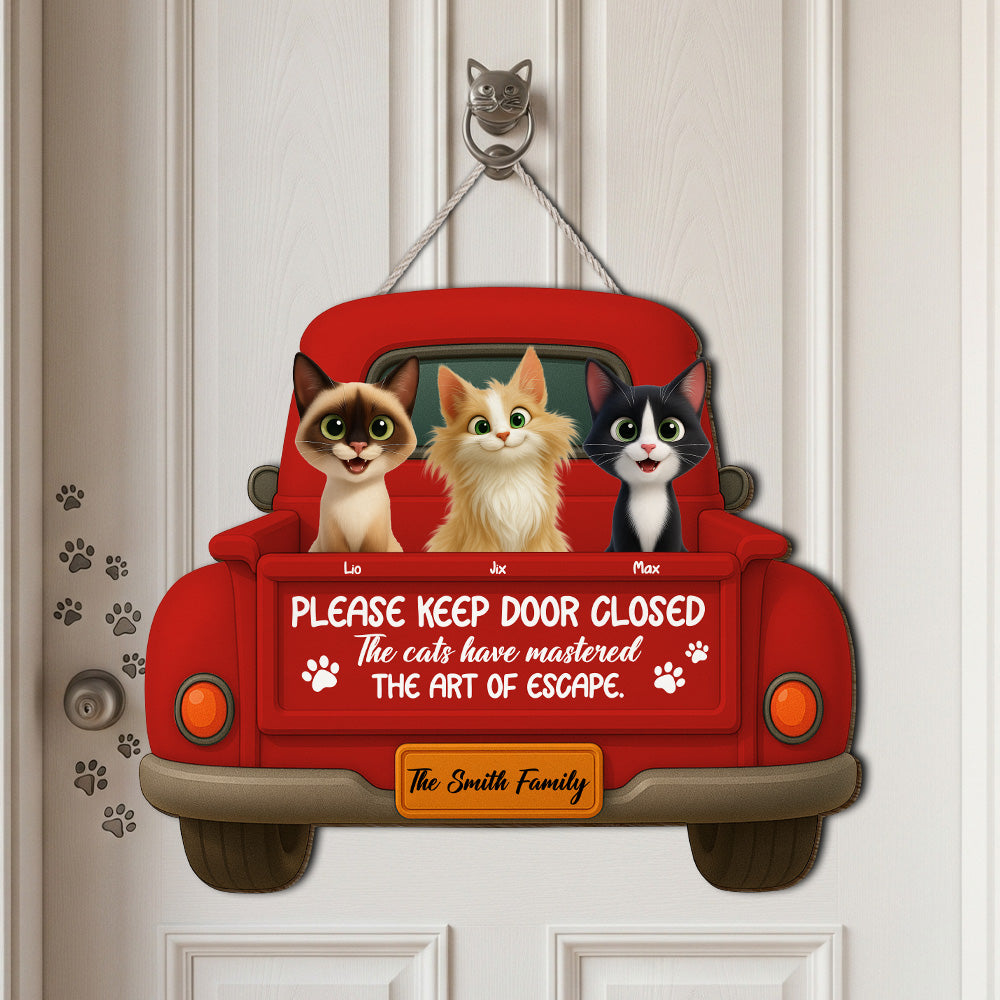 Mastered The Art Of Escape Wood Sign Personalized Funny Gifts For Cat Lovers 01pgtn300625-Homacus