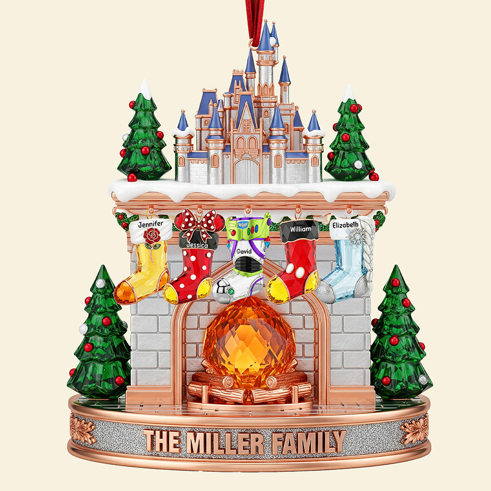 Stocking Fireplace Christmas Ornament - Personalized Gifts For Family 02naqn200925-Homacus