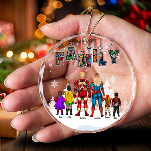 FAMILY Ornament - Super Family - Personalized Gifts For Family-Homacus