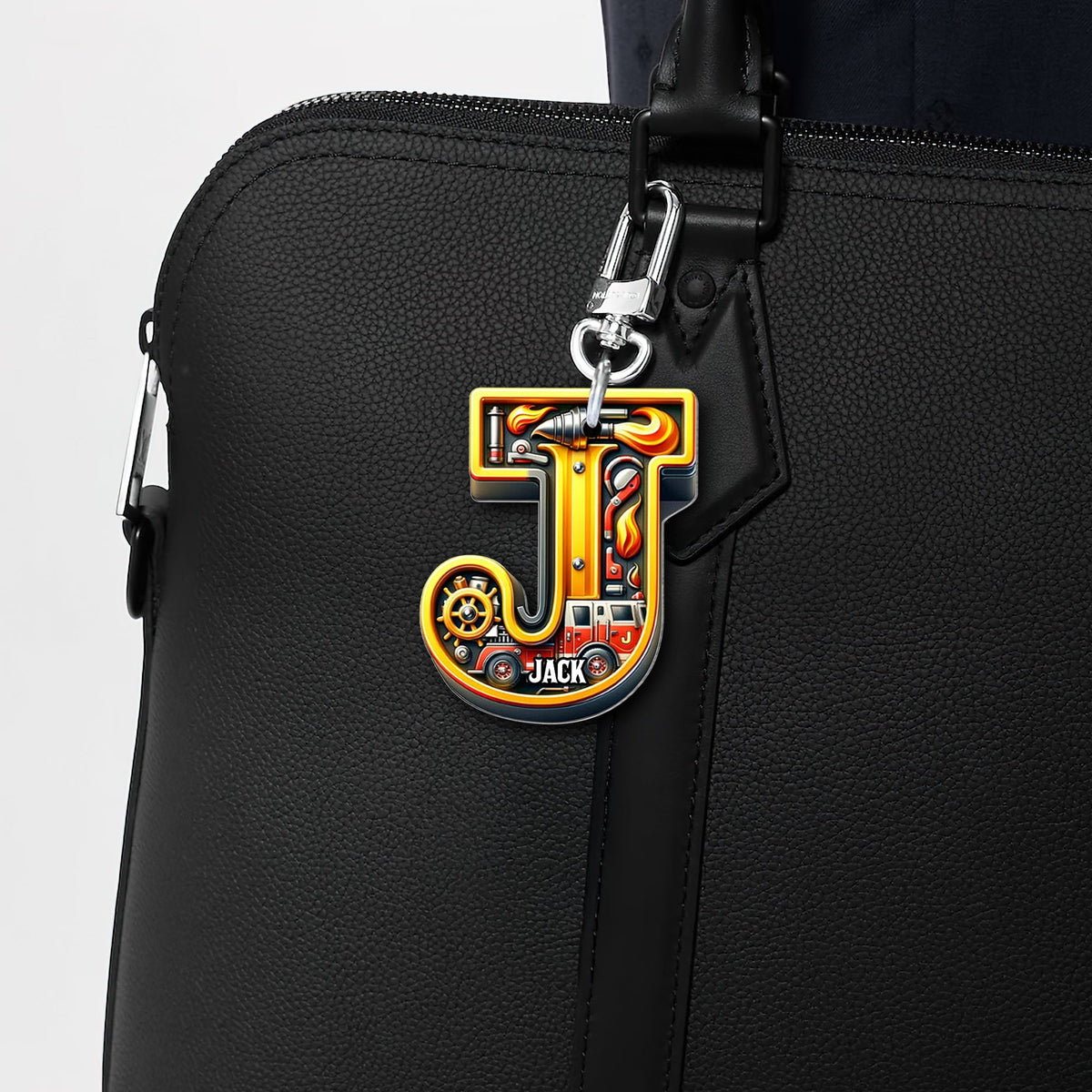 Custom Alphabet Letter Gifts For Fire Truck Lovers Keychain 03xqtn060225-Homacus