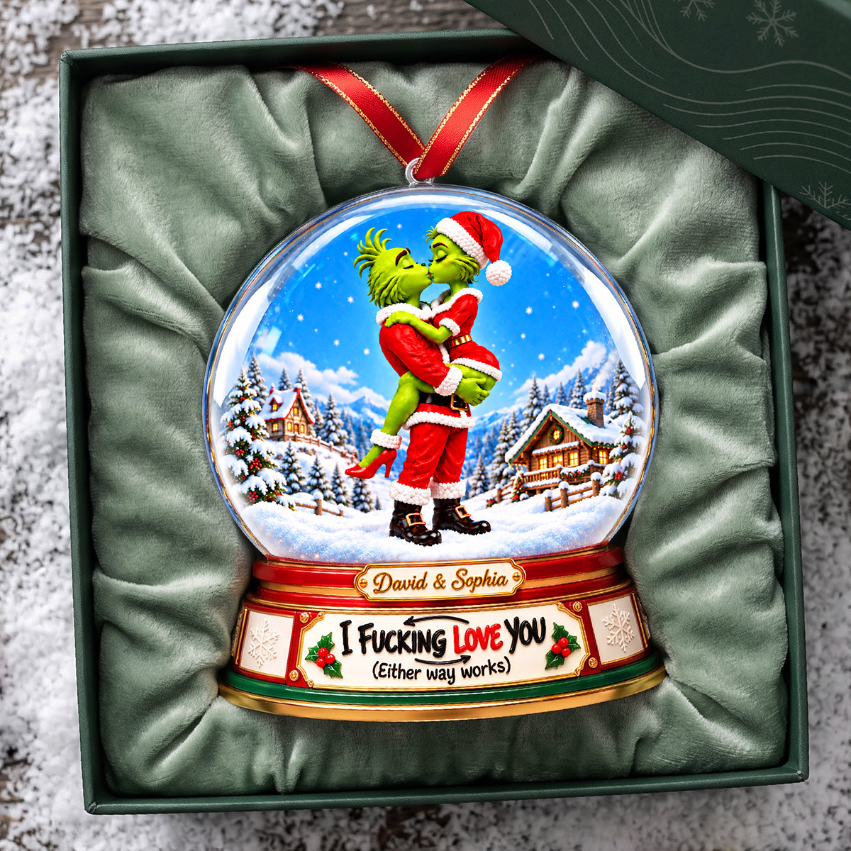 Furry Naughty Couple Ornament - Personalized Christmas Gifts For Couples 05tyta161026-Homacus