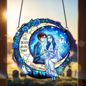 Till Death Do Us Part Suncatcher Ornament Personalized Gifts For Couple 05HUMG080825-Homacus
