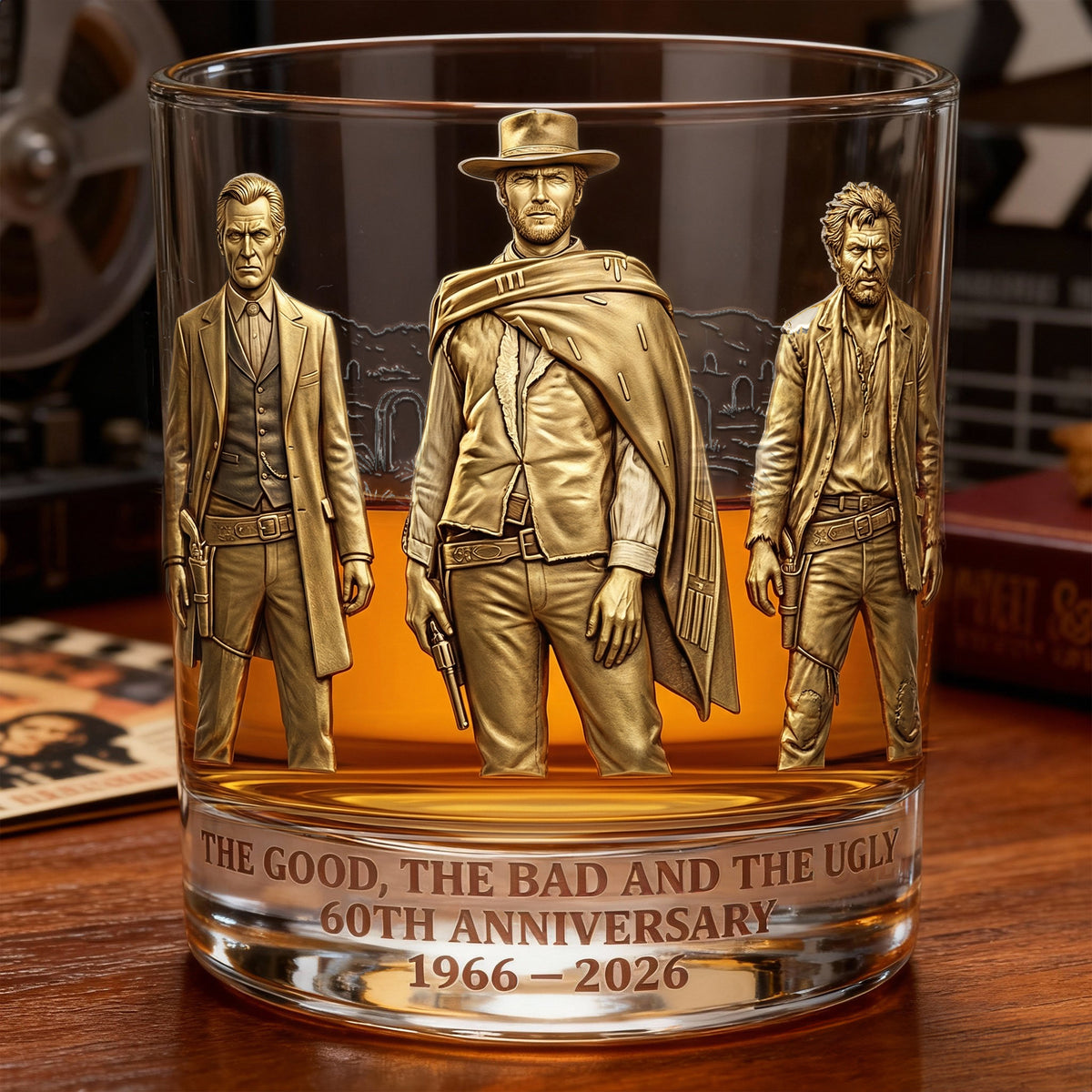 60th Anniversary Western Style Drinking Glass - Personalized Gift For Drinking Lovers 05NALU200126-Homacus